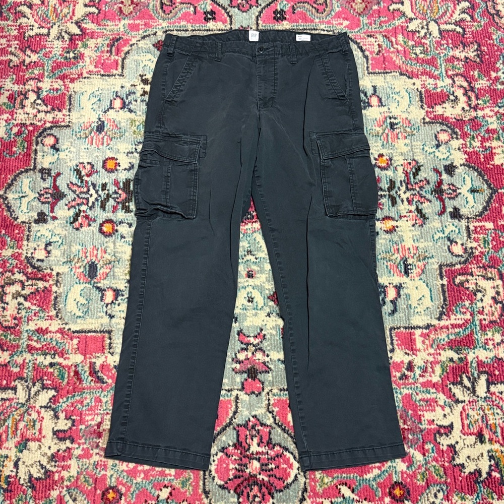 GAP Essential Straight Black Cargo Pants Men’s 36 x 32